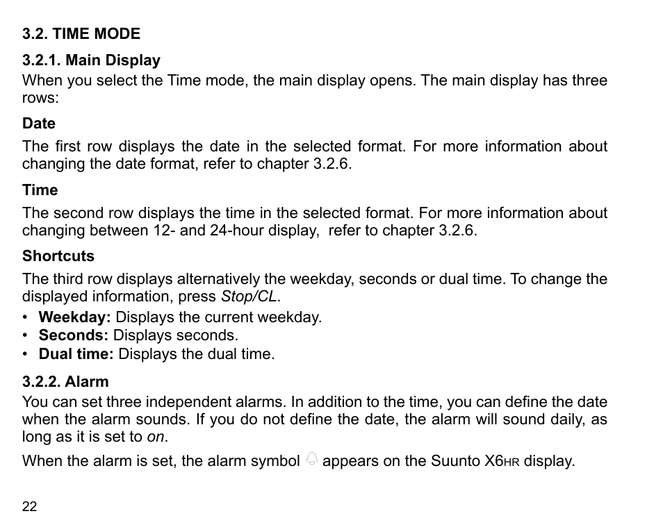 SUUNTO X6HR User Manual | Page 24 / 69