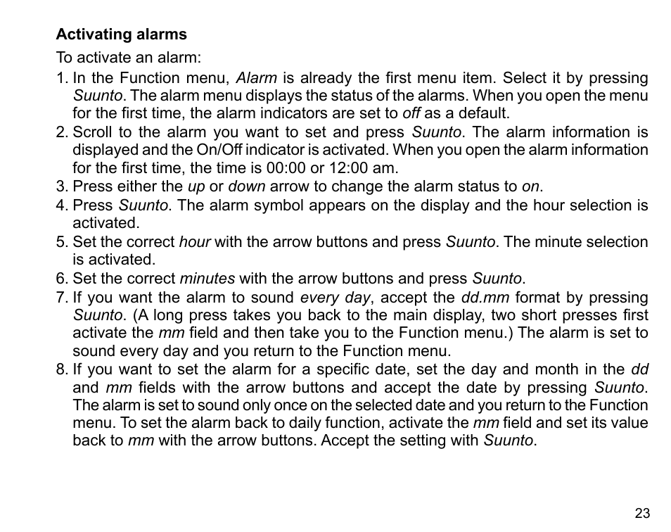 SUUNTO X6HR User Manual | Page 25 / 69