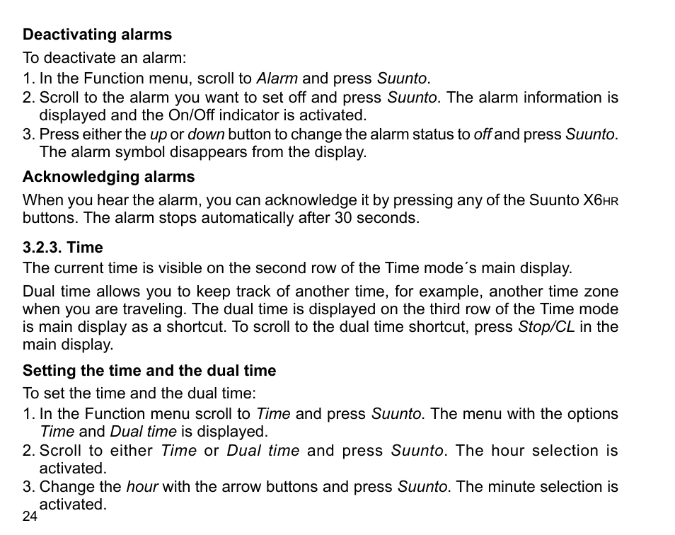 SUUNTO X6HR User Manual | Page 26 / 69