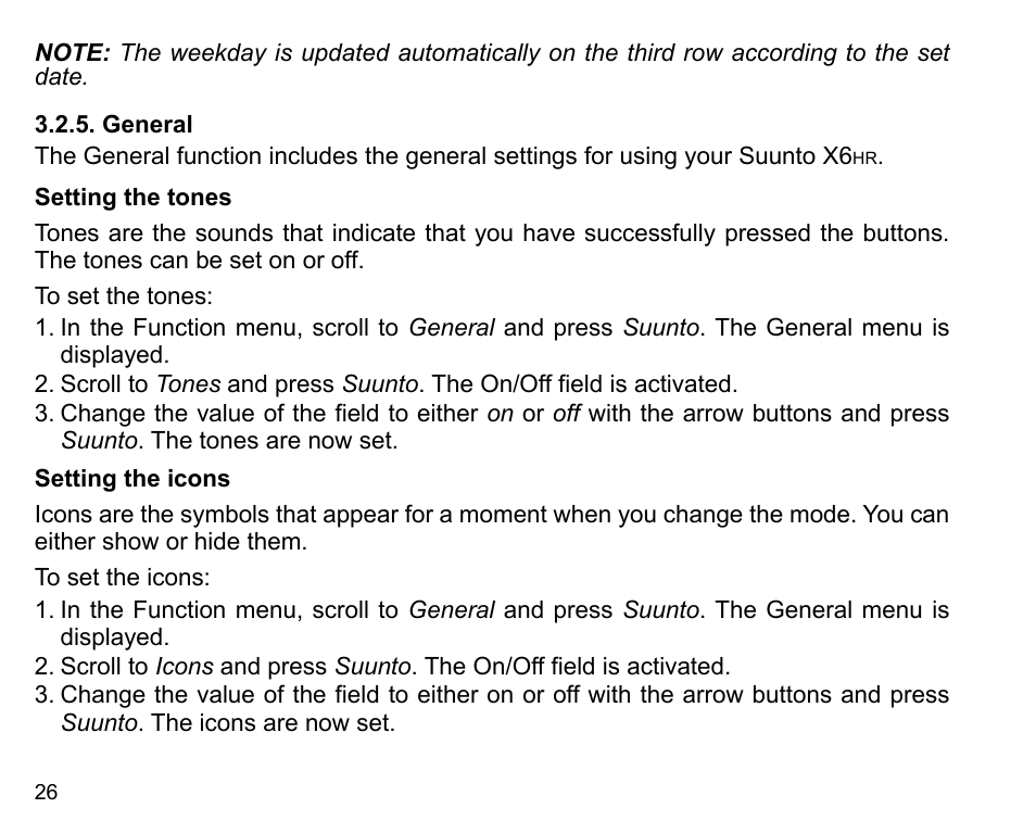 SUUNTO X6HR User Manual | Page 28 / 69