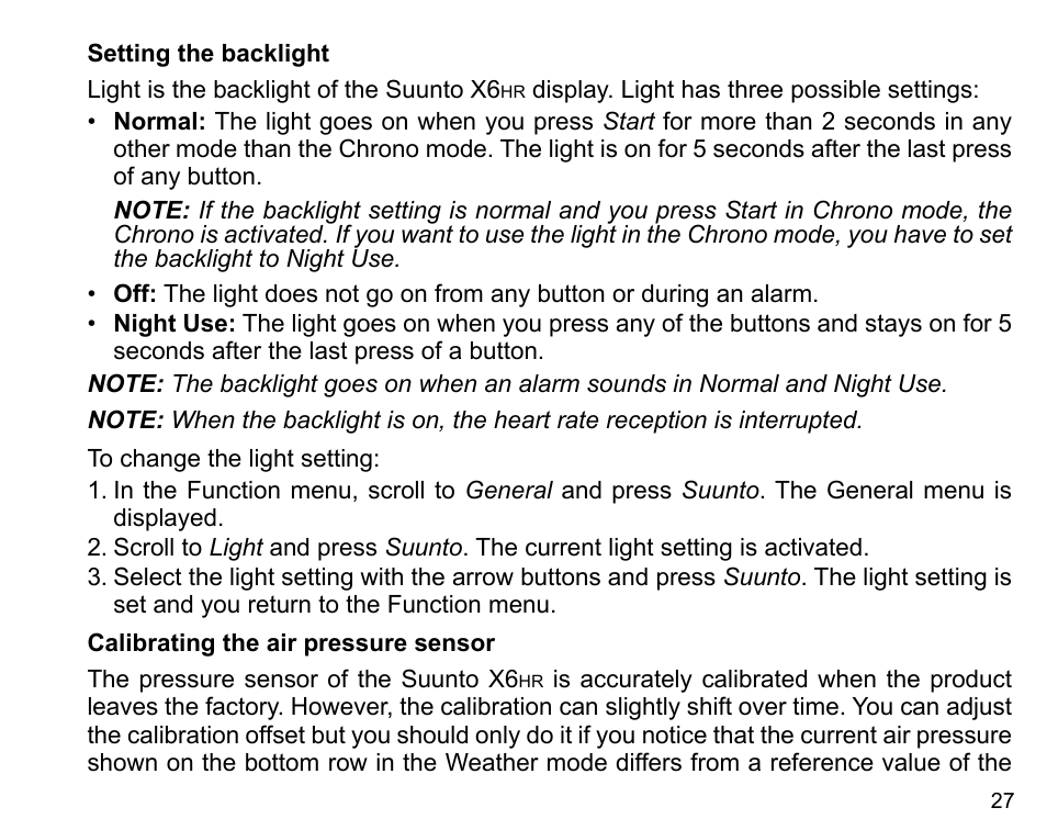SUUNTO X6HR User Manual | Page 29 / 69