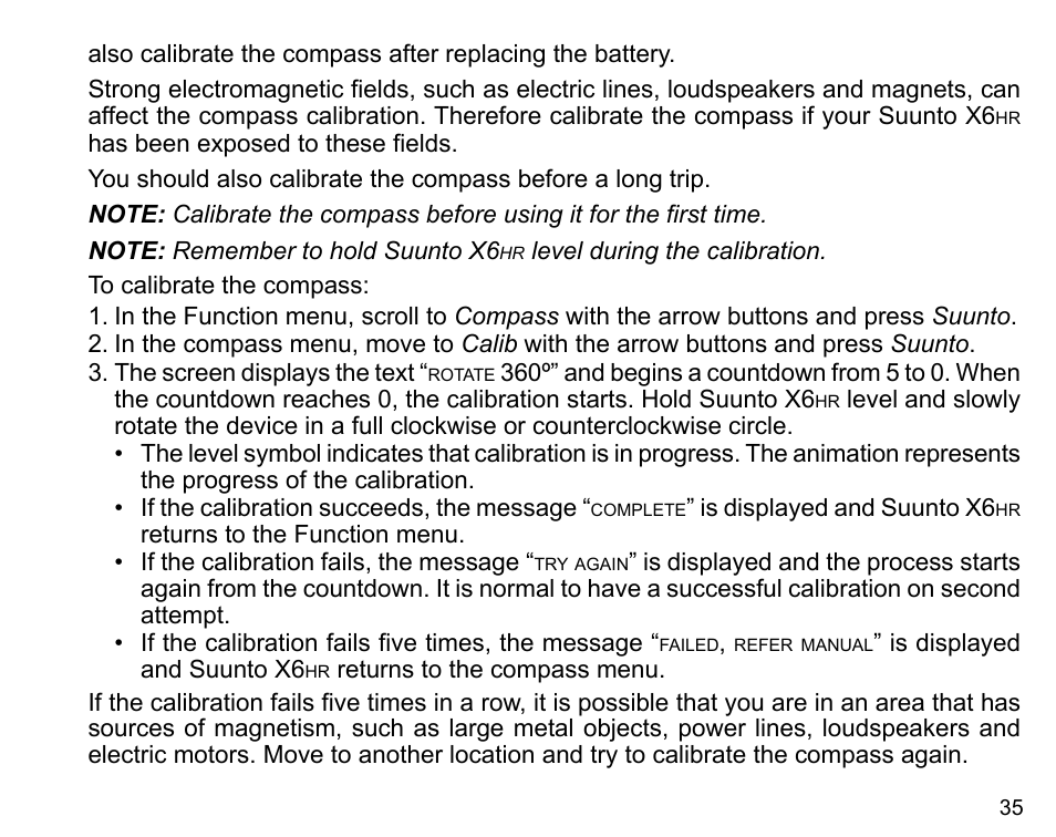 SUUNTO X6HR User Manual | Page 37 / 69