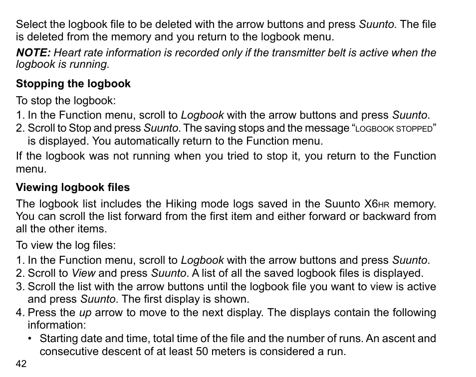 SUUNTO X6HR User Manual | Page 44 / 69