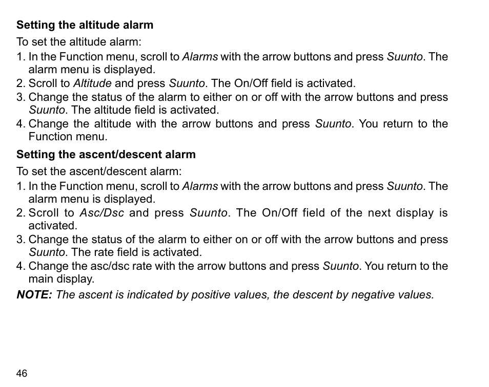 SUUNTO X6HR User Manual | Page 48 / 69