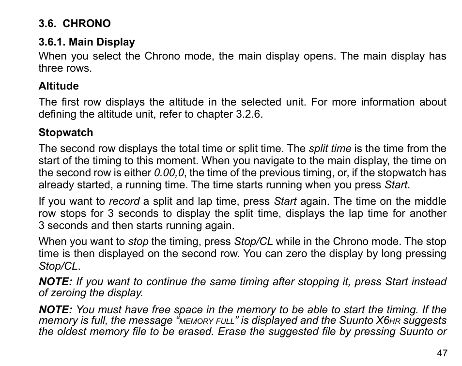 SUUNTO X6HR User Manual | Page 49 / 69