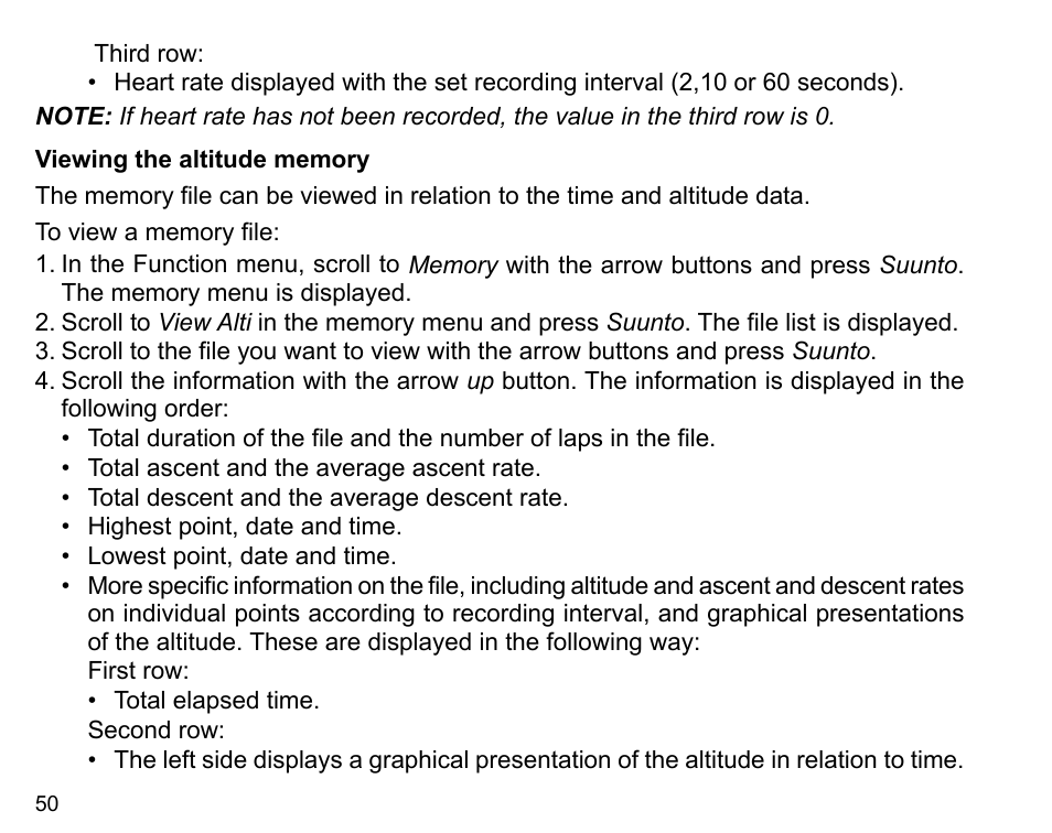 SUUNTO X6HR User Manual | Page 52 / 69