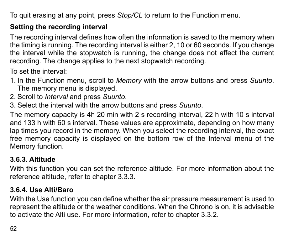 SUUNTO X6HR User Manual | Page 54 / 69