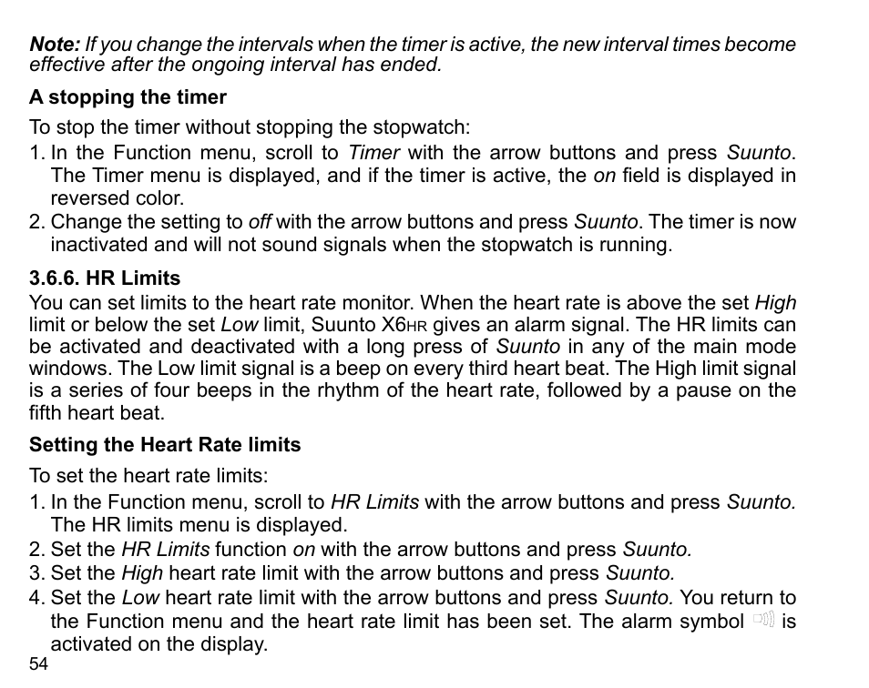 SUUNTO X6HR User Manual | Page 56 / 69