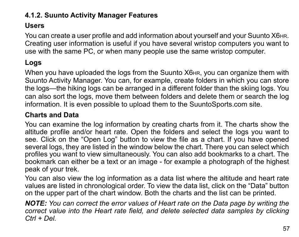 SUUNTO X6HR User Manual | Page 59 / 69