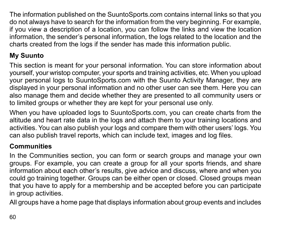 SUUNTO X6HR User Manual | Page 62 / 69