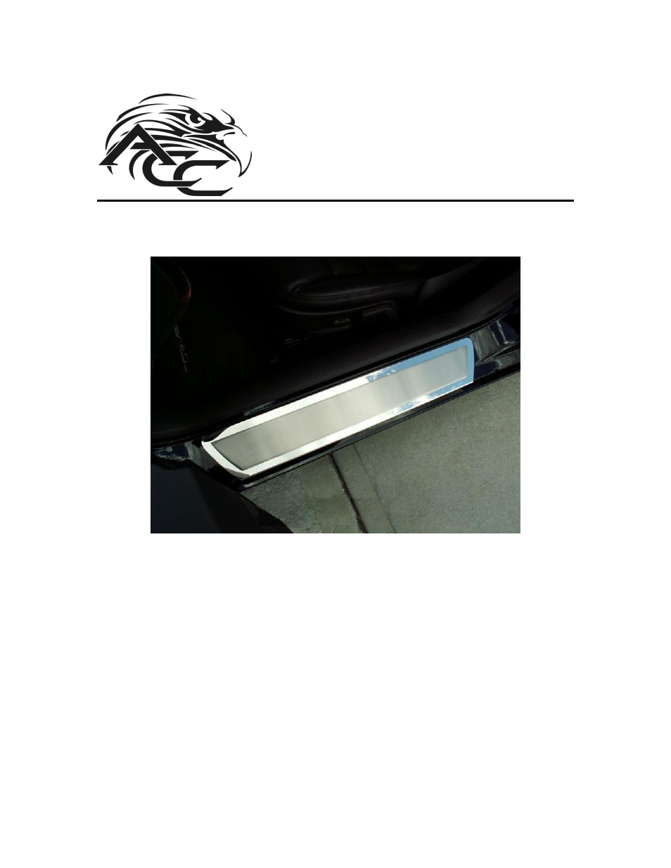 American Car Craft Corvette Doorsills Outer Polished with Brushed Inserts 2Pc 2005-2013 C6 User Manual | 2 pages