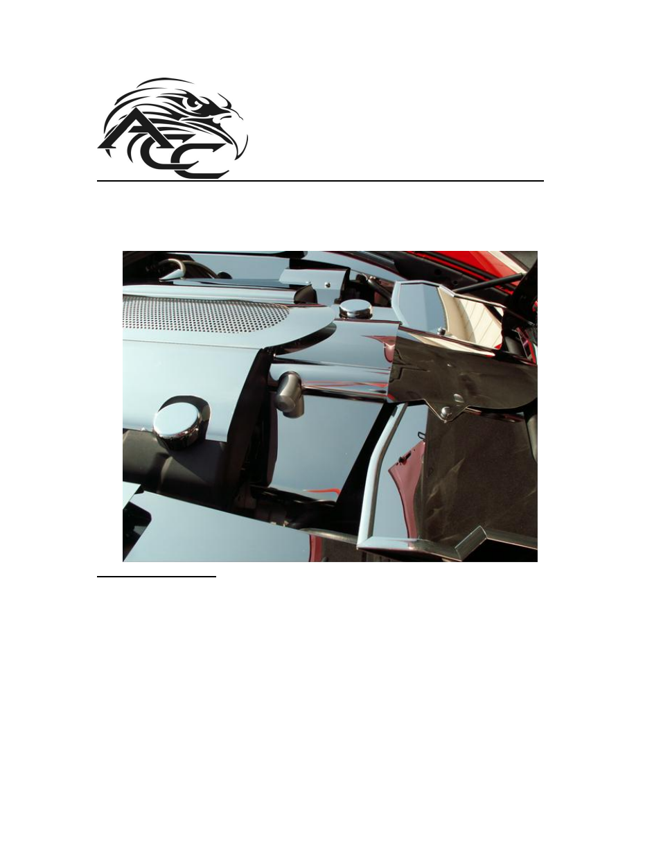 American Car Craft Corvette Throttle Body Cover Polished 2005-2007 C6 _ 2006-2013 Z06 User Manual | 2 pages