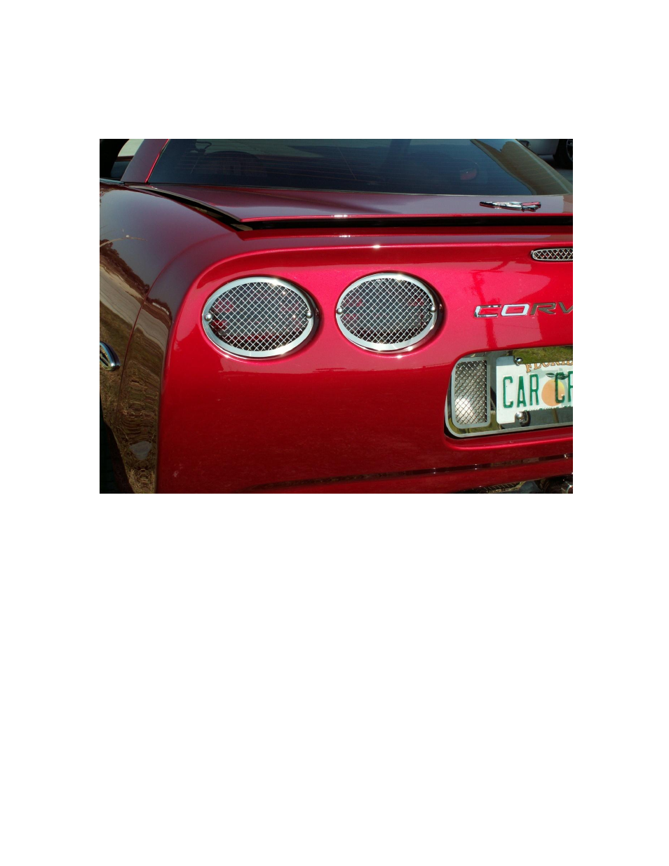 American Car Craft Corvette Taillight Grilles 4Pc Laser Mesh 1997-2004 C5 & Z06 User Manual | Page 2 / 2