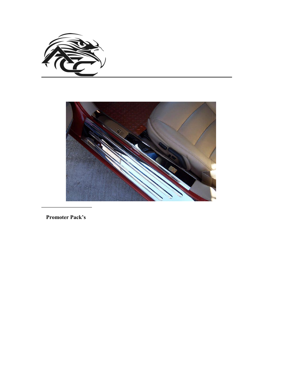 American Car Craft Corvette Doorsills 2Pc Brushed Inner 2005-2013 C6 User Manual | 2 pages