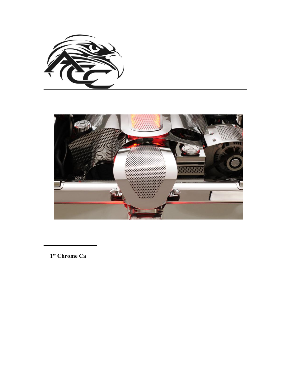 American Car Craft Corvette Stock Air Tube Cover Perforated 1997-2004 C5 & Z06 User Manual | 2 pages