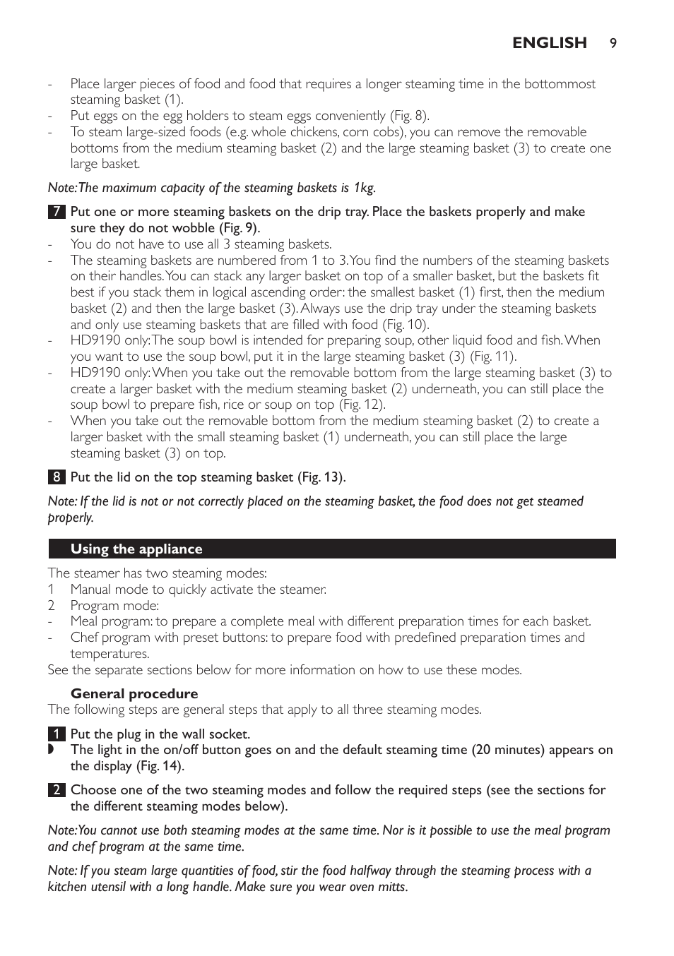 Philips HD9189 User Manual | Page 9 / 204