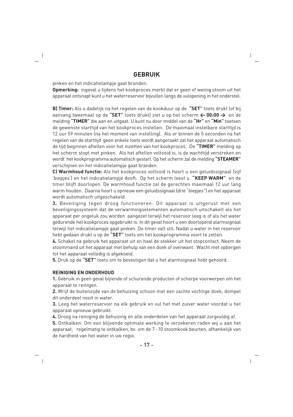 SINBO SFS 5707 User Manual | Page 18 / 43