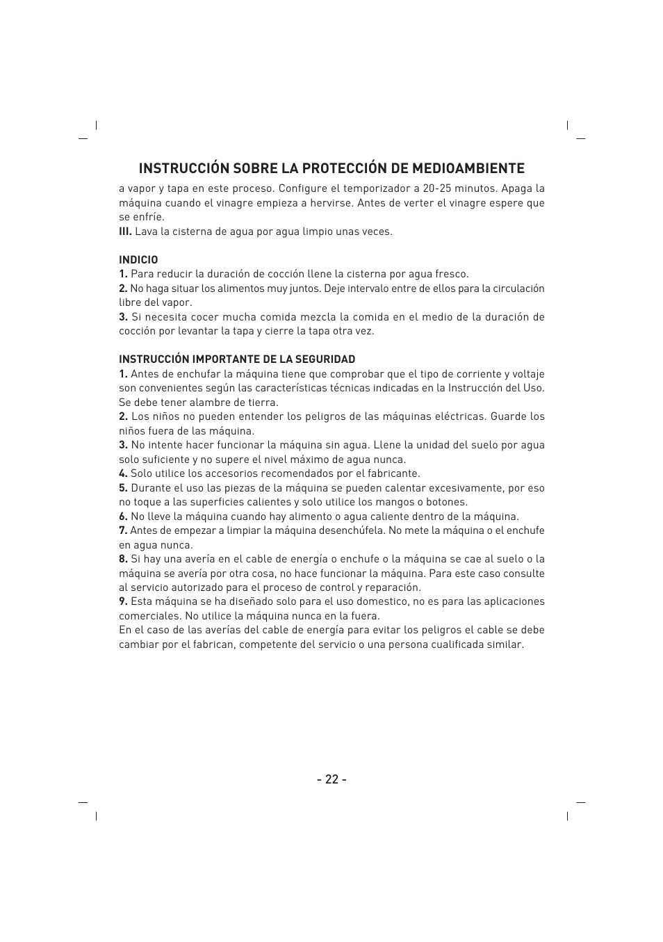 SINBO SFS 5707 User Manual | Page 23 / 43