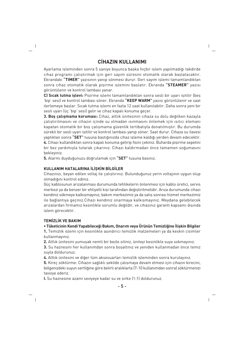 SINBO SFS 5707 User Manual | Page 6 / 43
