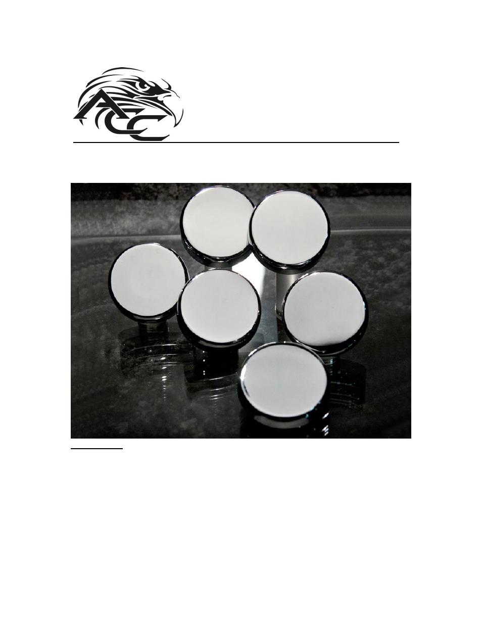 American Car Craft Corvette Fluid Cap Cover Set Chrome 6Pc 1997-2013 C5+C6 User Manual | 2 pages