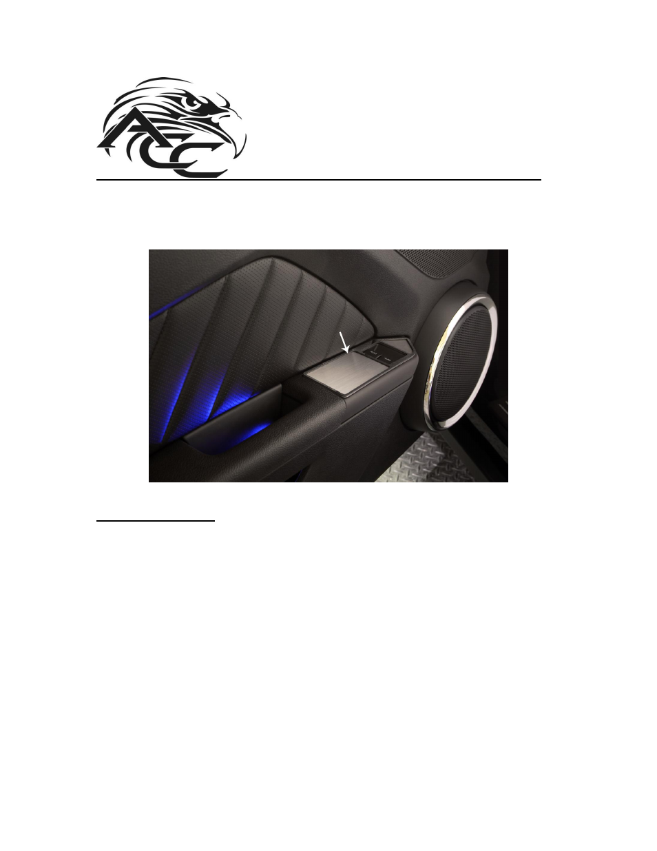 American Car Craft Mustang Door Arm Control Trim Plates 2Pc Brushed w_Polished 2010-2012 Coupe User Manual | 2 pages