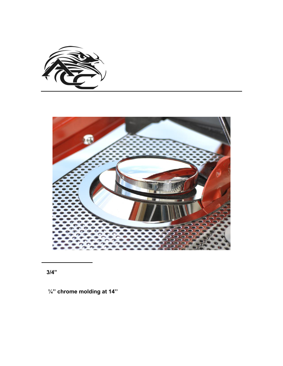 American Car Craft Camaro Shock Tower Dome Kit Polished Stand Alone 8Pc 2010-2011 User Manual | 2 pages