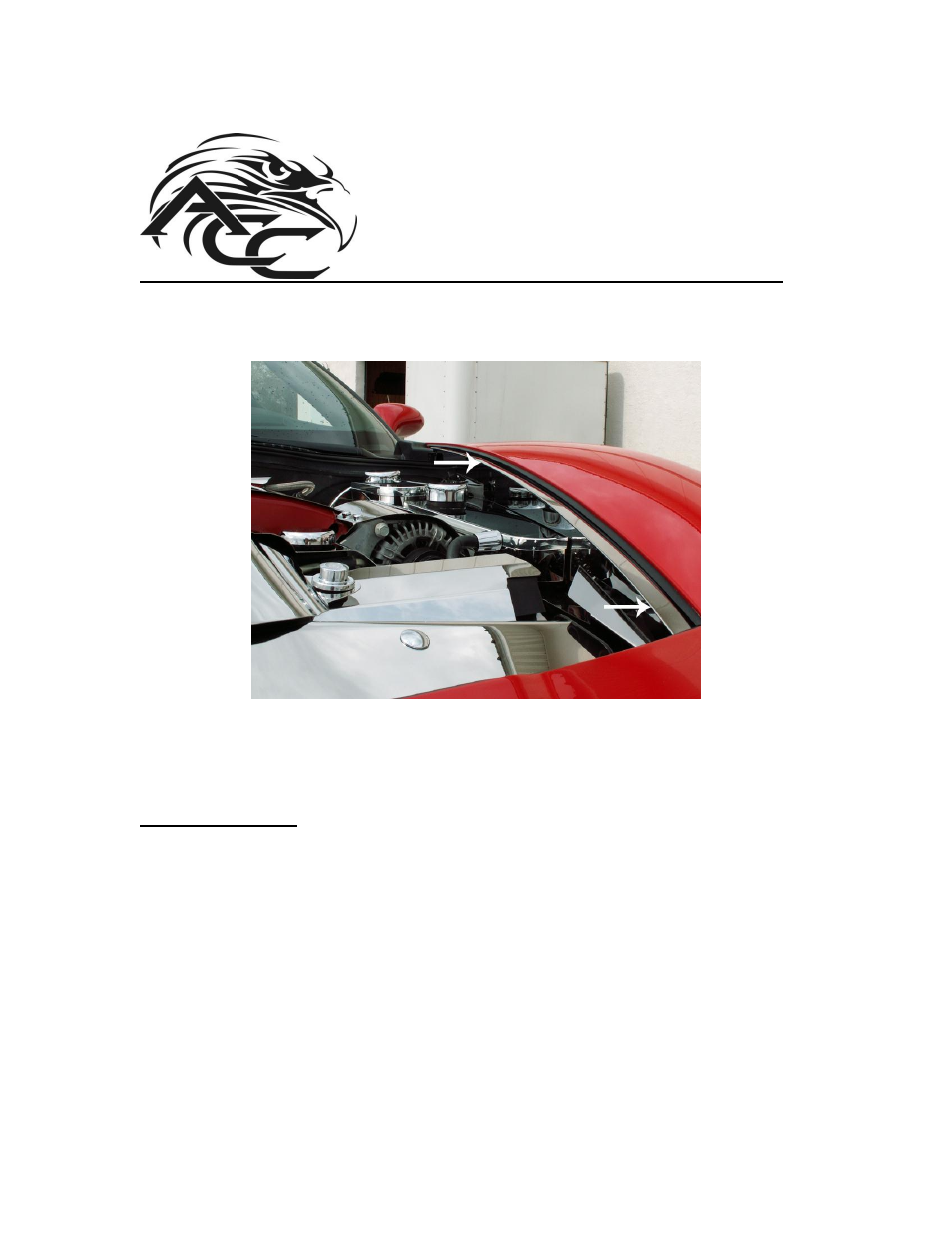 American Car Craft Corvette Fender Caps Polished 2005-2013 C6+GS User Manual | 2 pages