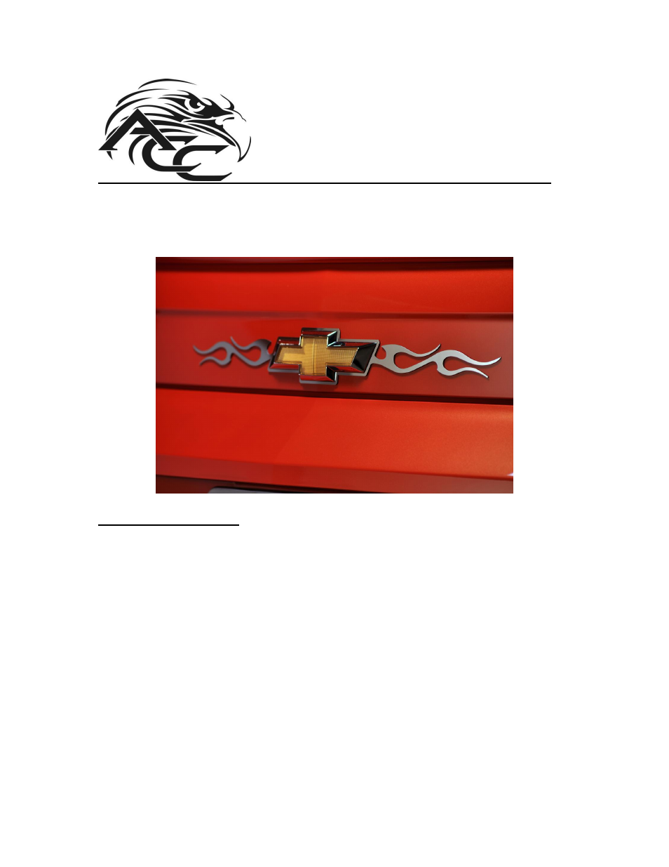 American Car Craft Camaro Emblem Trim Polished "Flame Style Rear 2010-2013" User Manual | 2 pages