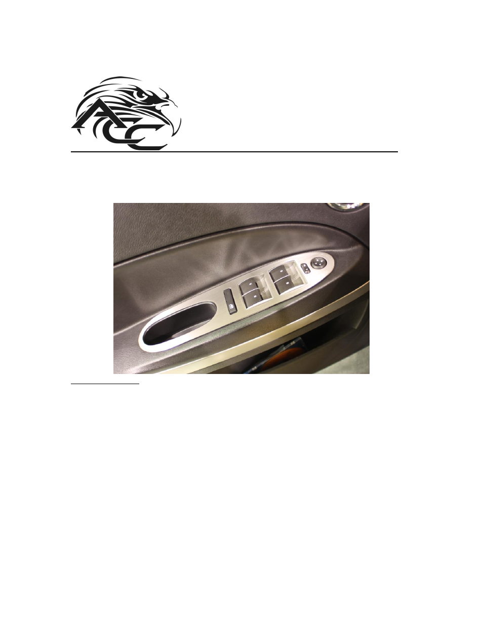 American Car Craft HHR Door Arm Trim Brushed 4Pc  2009-2012 +SS User Manual | 2 pages
