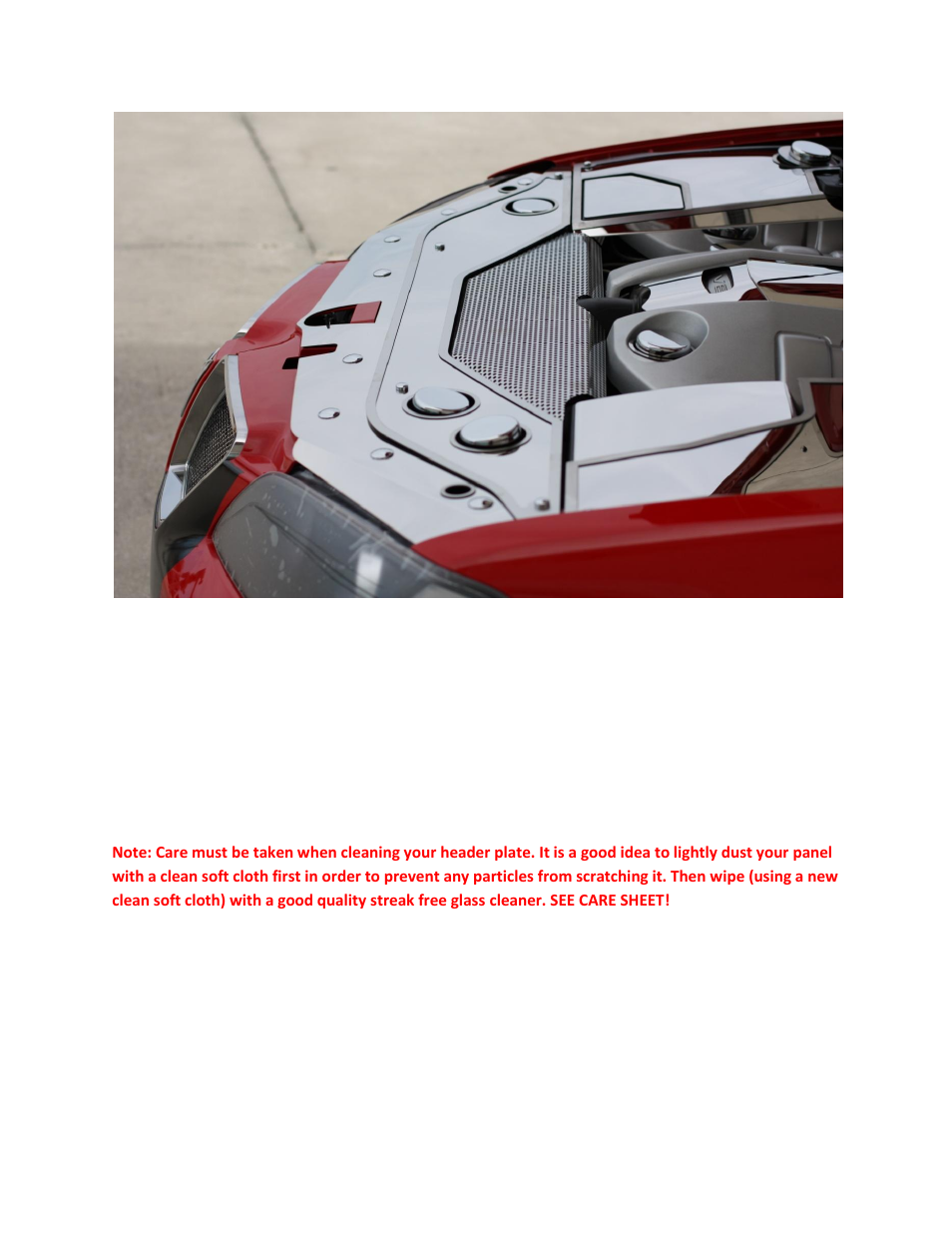 American Car Craft Pontiac G8 Front Header Plate Polished GT 2008-2009 User Manual | Page 2 / 2