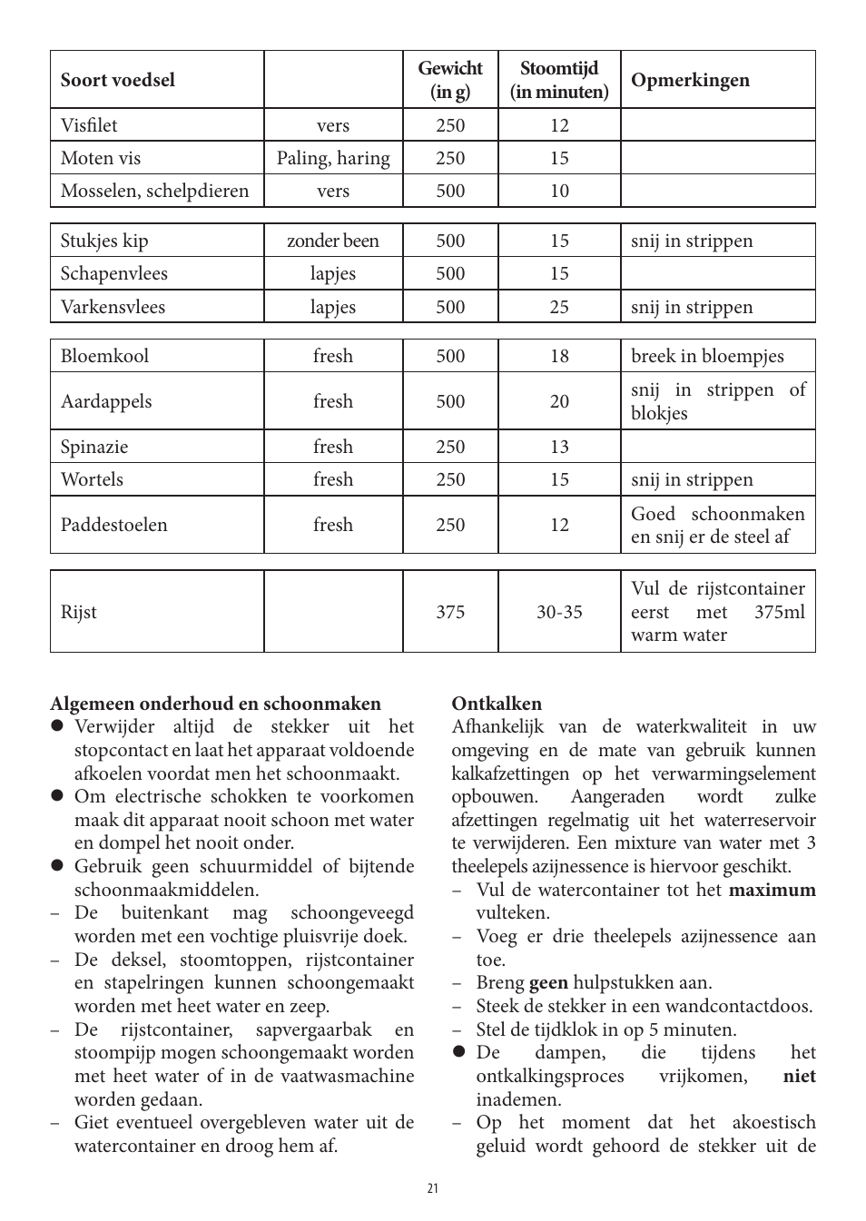 SEVERIN DG 2438 User Manual | Page 21 / 62