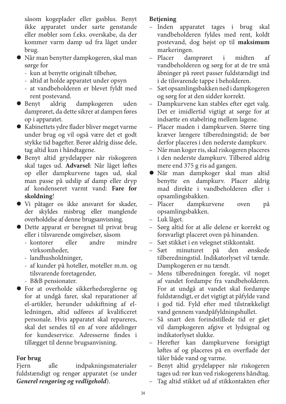SEVERIN DG 2438 User Manual | Page 34 / 62