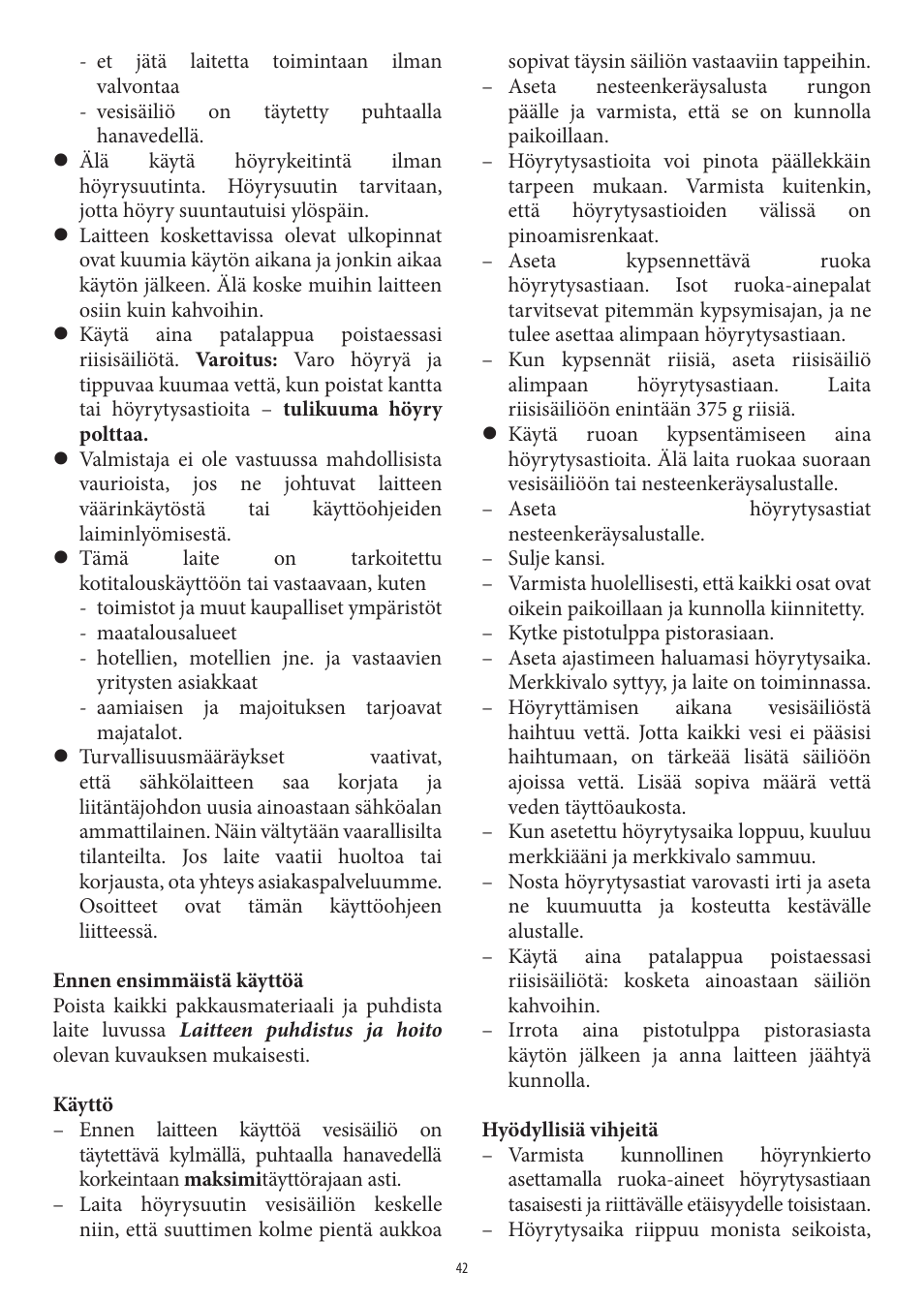 SEVERIN DG 2438 User Manual | Page 42 / 62