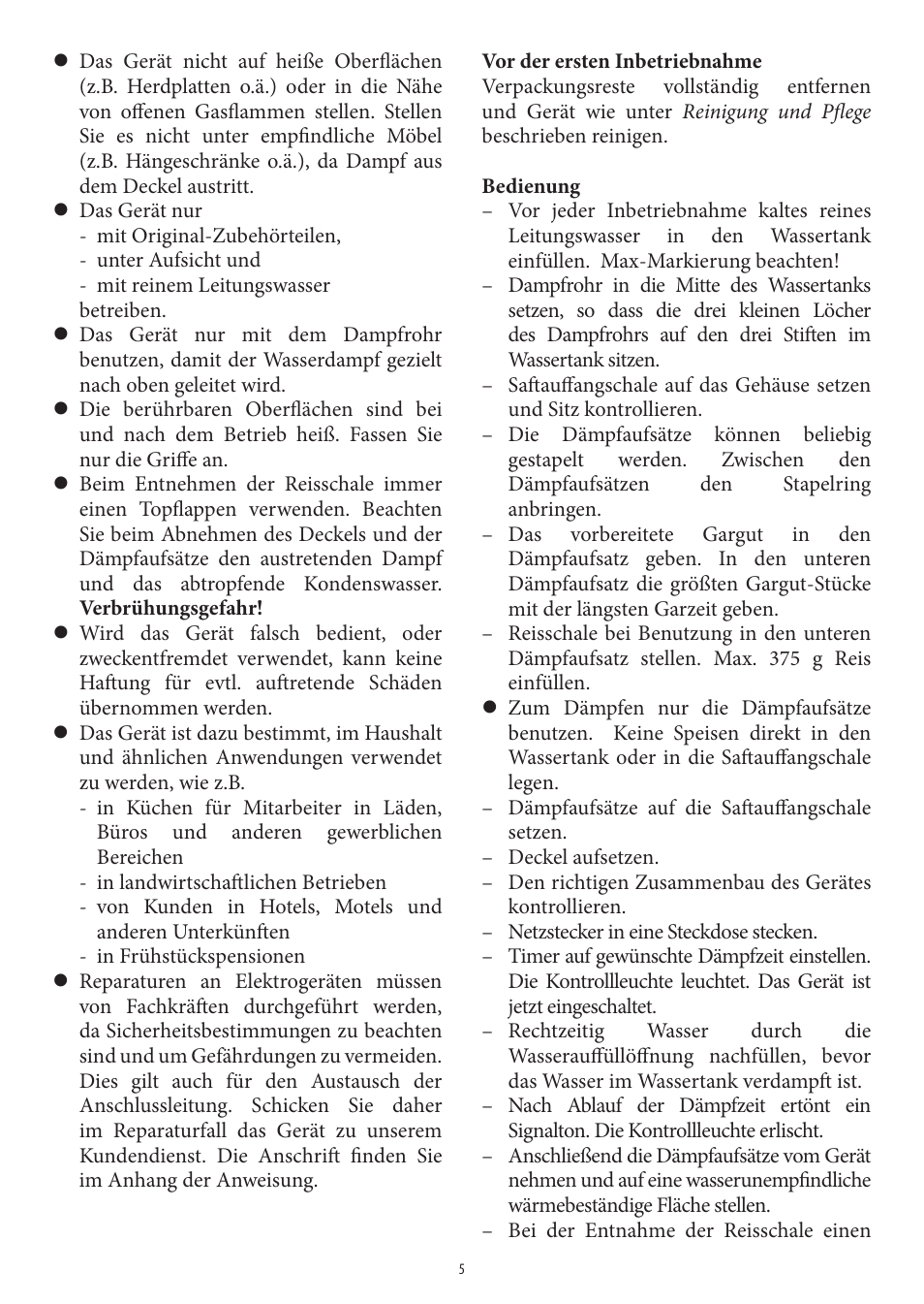 SEVERIN DG 2438 User Manual | Page 5 / 62