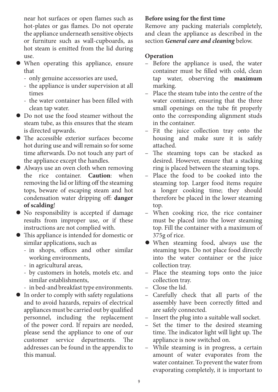 SEVERIN DG 2438 User Manual | Page 9 / 62