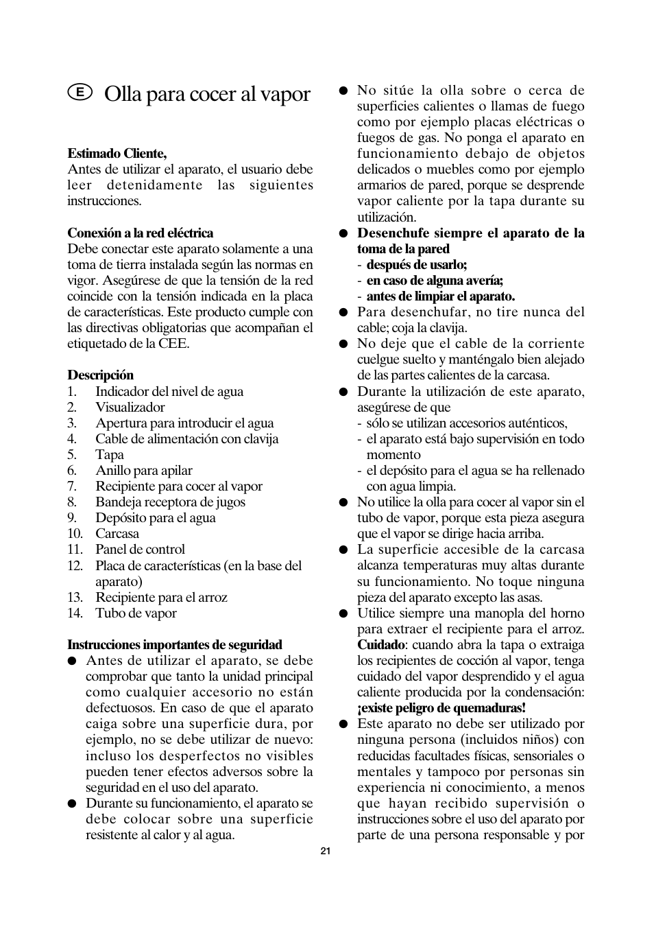 Olla para cocer al vapor | SEVERIN DG 2428 User Manual | Page 24 / 68