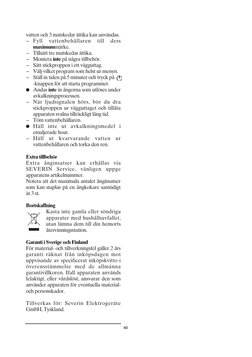 SEVERIN DG 2428 User Manual | Page 43 / 68