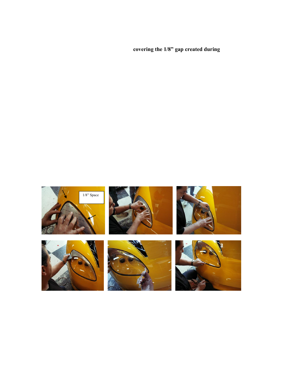 American Car Craft Corvette Headlight Aggressive Eyebrow Kit 2Pc - Chrome ABS 2005-2013 C6 all User Manual | Page 2 / 3