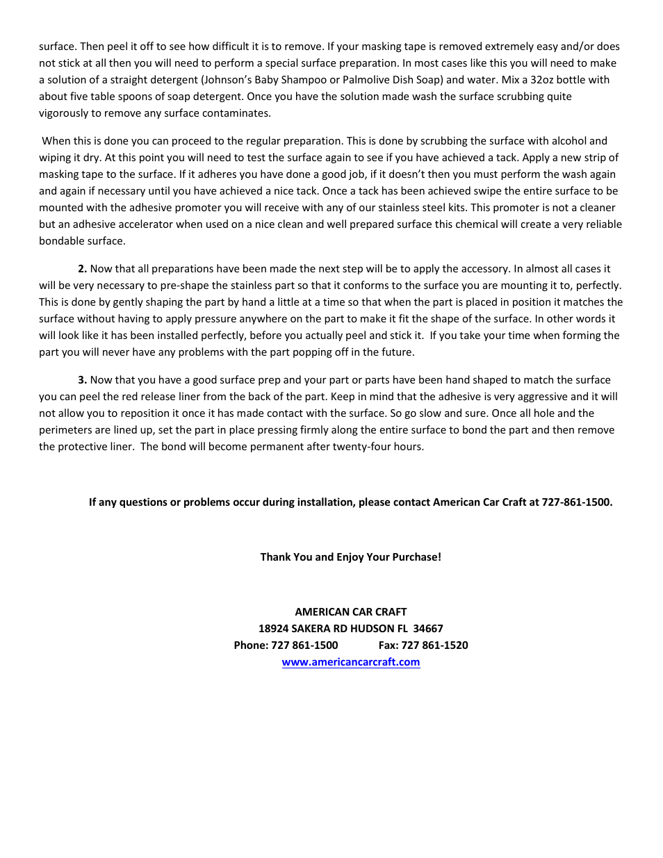 American Car Craft Mustang Trunk Panel Pony Graphic with Polished Trim Ring User Manual | Page 2 / 2