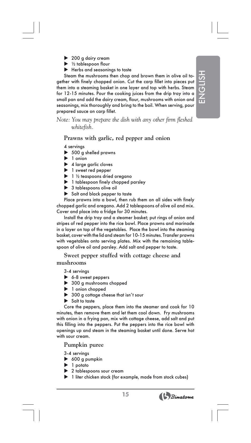 English | Binatone FS-202 User Manual | Page 15 / 66