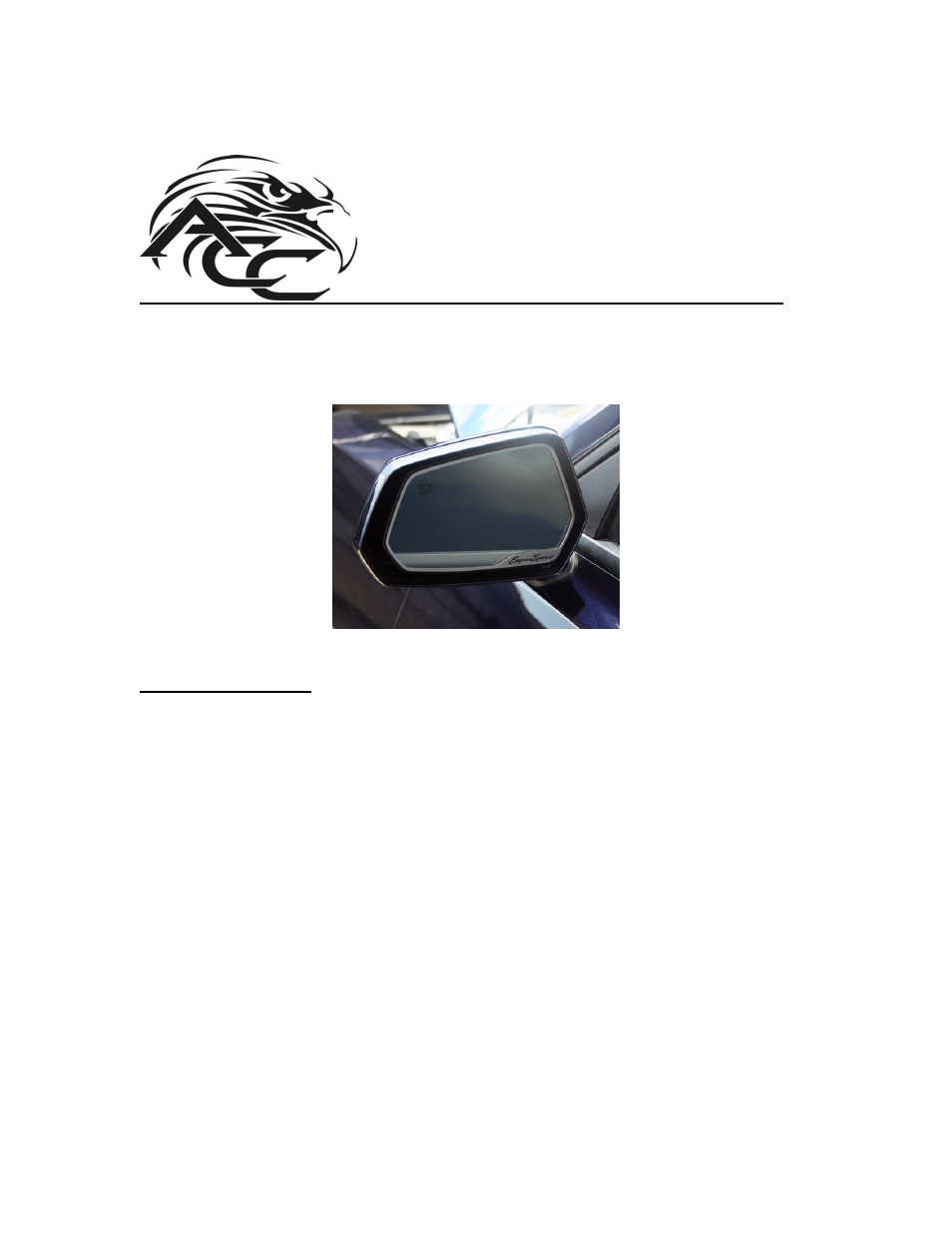 American Car Craft Camaro Side View Mirror Trim "Super Sport Style Brushed 2Pc 2010-2013" User Manual | 2 pages