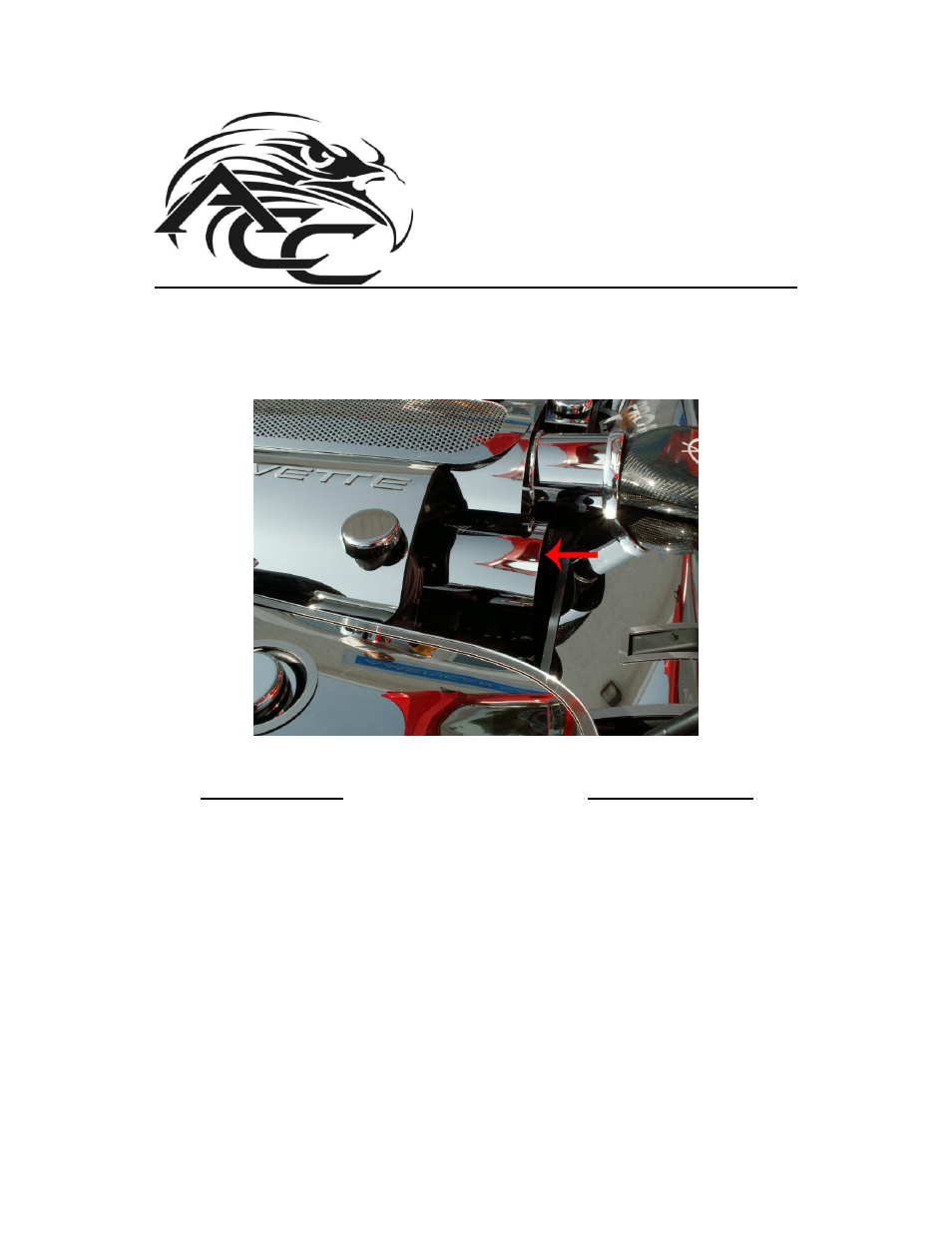 American Car Craft Corvette Belt Tension Cover Polished 1997-2004 C5 & Z06 User Manual | 2 pages