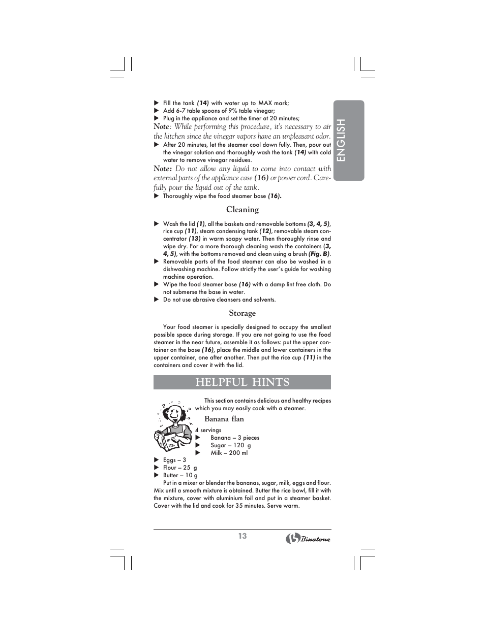 English, Helpful hints | Binatone FS-404 D User Manual | Page 13 / 70