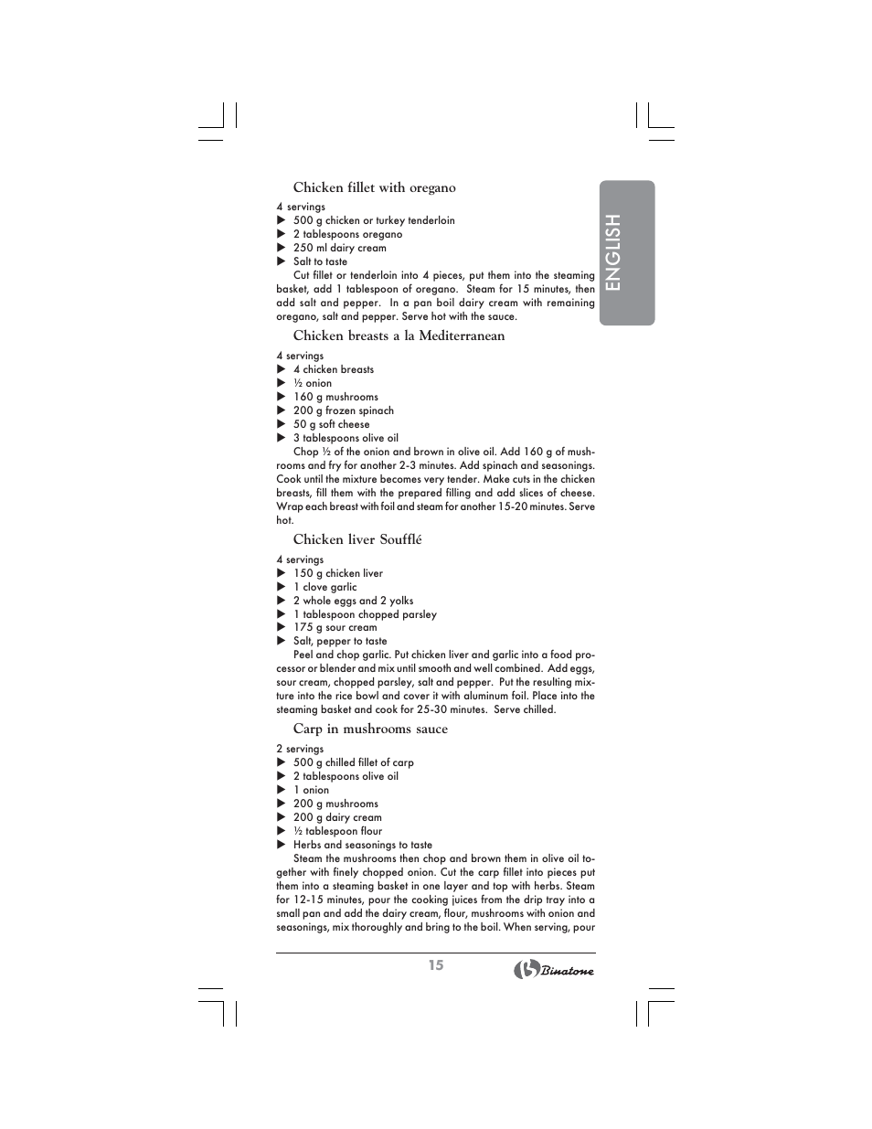 English | Binatone FS-404 D User Manual | Page 15 / 70