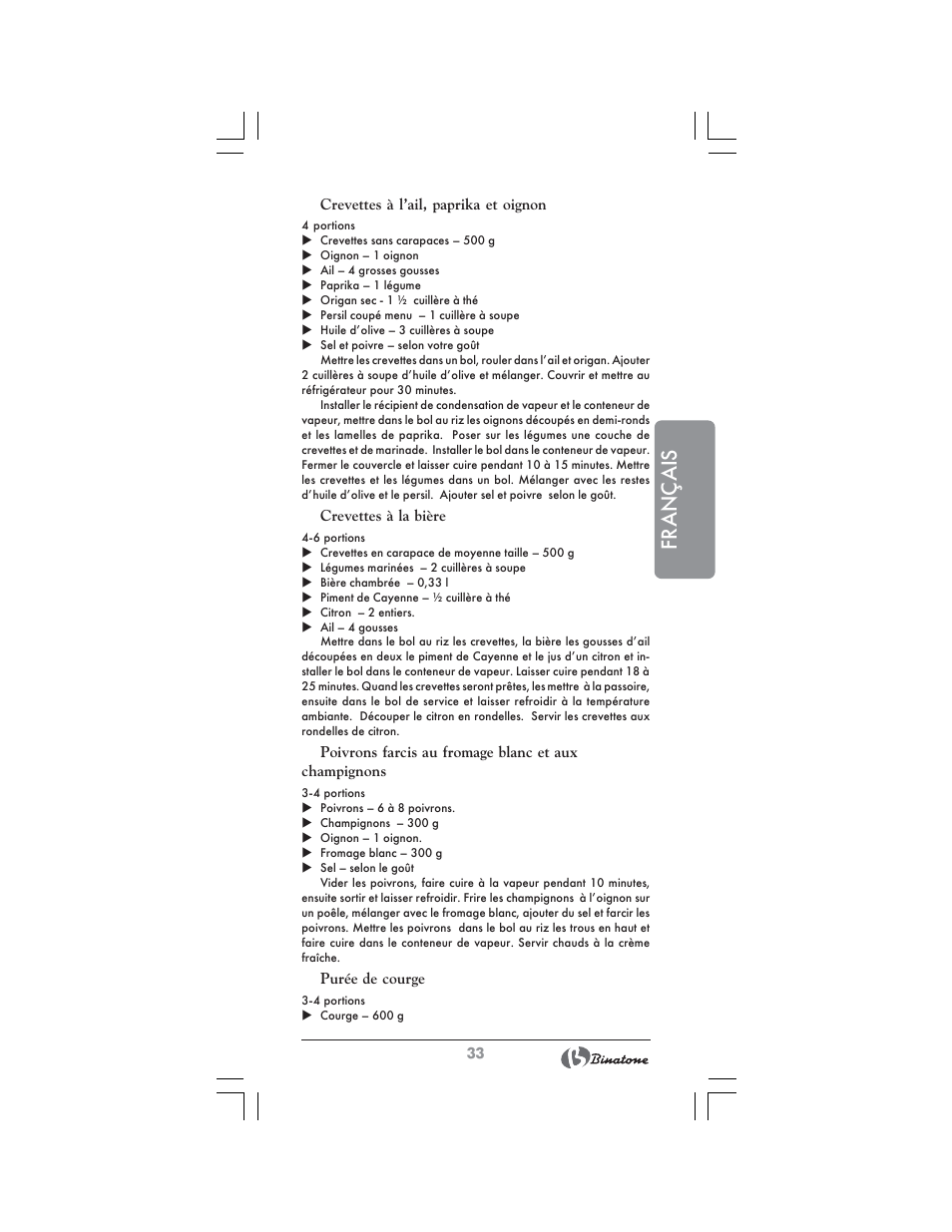 Français | Binatone FS-404 D User Manual | Page 33 / 70