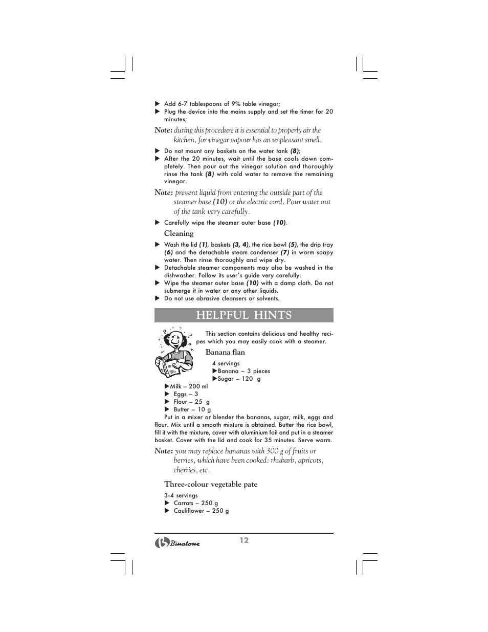 Helpful hints | Binatone FS-212 User Manual | Page 12 / 66