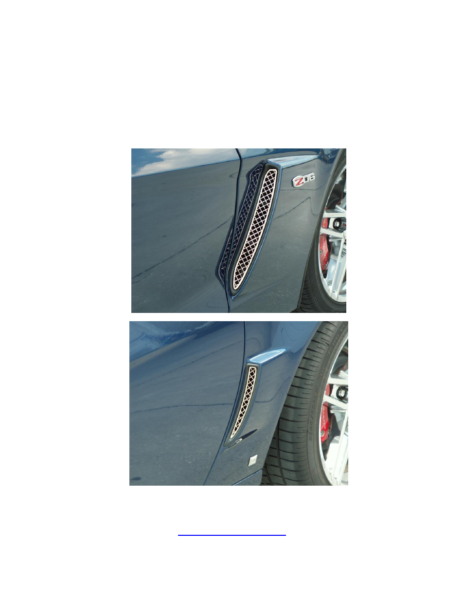 American Car Craft Corvette Front Side Vent Grilles Laser Mesh 2Pc Blakk Stealth 2006-2012 Z06 only User Manual | Page 2 / 2