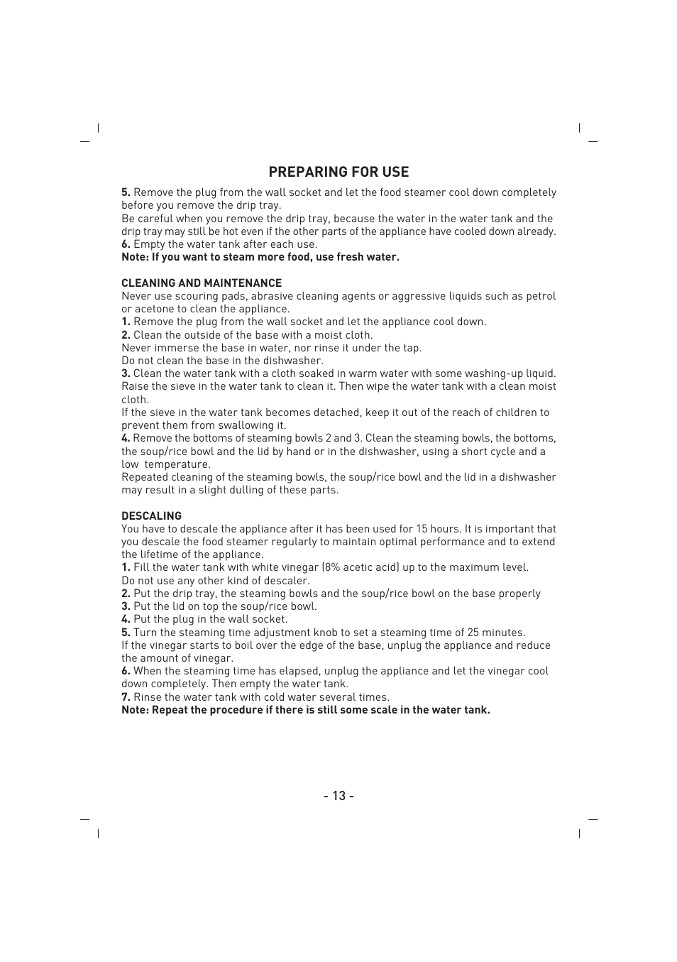SINBO SFS 5704 User Manual | Page 14 / 54