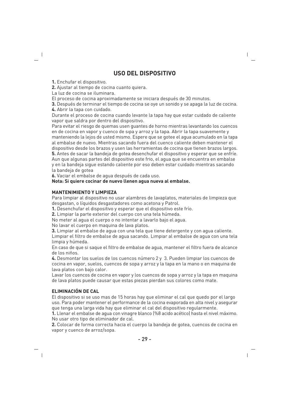 SINBO SFS 5704 User Manual | Page 30 / 54