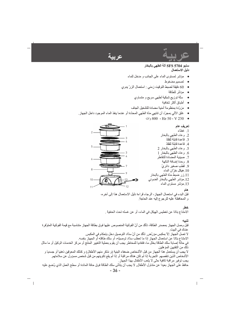 SINBO SFS 5704 User Manual | Page 37 / 54